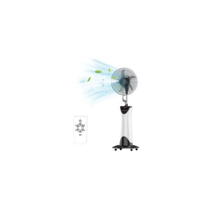 Ventilateur Brumisateurs sur pied avec télécommande - 3 vitesse - Diffuseur - LED